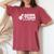Hawk Tuah Spit On That Thang Girls Interview Women's Oversized Comfort T-Shirt Crimson