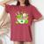 Irish Ramen Cats Cute Anime St Patrick's Day Girls Women's Oversized Comfort T-Shirt Crimson