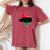 Junenth Pan African Flag Texas Freedom Day Women's Oversized Comfort T-Shirt Crimson