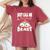 Just Call A Christmas Beast With Cute Little Owl Women's Oversized Comfort T-Shirt Crimson