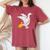 Mama Duck Duckling Mother Mom Mother's Day Women's Oversized Comfort T-Shirt Crimson