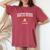 Manitou Springs Colorado Vintage Athletic Mountains Women's Oversized Comfort T-Shirt Crimson