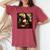 Mona Lisa Leonardo Da Vinci Cat Lady Cat Mom Cat Lover Women's Oversized Comfort T-Shirt Crimson