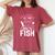 Move Over Boys Let This Girl Show You How To Fish Fishing Women's Oversized Comfort T-Shirt Crimson