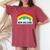 New Orleans Pride Lgbtq Rainbow Skyline Women's Oversized Comfort T-Shirt Crimson