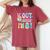 Peace Out Seven I'm 8 Year Old Girl 8Th Birthday Tie Dye Women's Oversized Comfort T-Shirt Crimson