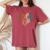 Peace Sign Love 60S 70S Costume Groovy Flower Hippie Party Women's Oversized Comfort T-Shirt Crimson