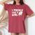 I Preach Like A Girl Pastors Pride Clothing Women's Oversized Comfort T-Shirt Crimson