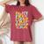 In My Prek Field Trip Era Groovy Prek Field Day Squad 2024 Women's Oversized Comfort T-Shirt Crimson