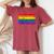 Pride Rainbow Flag Lgbt Gay Lesbian Vintage Women's Oversized Comfort T-Shirt Crimson