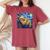 Sloth Van Gogh Style Starry Night Women's Oversized Comfort T-Shirt Crimson