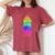 Spray Can Graffiti In Rainbow Colors Women's Oversized Comfort T-Shirt Crimson