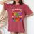Super Proud Mom Of Awesome Kindergarten 2024 Graduate Women's Oversized Comfort T-Shirt Crimson