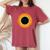 Total Solar Eclipse Mandala Sun Women's Oversized Comfort T-Shirt Crimson