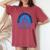 We Wear Blue Rainbow Awsewome For Colon Cancer Awareness Women's Oversized Comfort T-Shirt Crimson