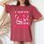 I Wear Pink For My Lil Sister Breast Cancer Awareness Women's Oversized Comfort T-Shirt Crimson