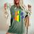 Dog Paw Print Lgbtq Rainbow Flag Gay Pride Ally Dog Lover Women's Oversized Comfort T-Shirt Moss