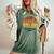 Kangaroo Vintage Retro Mom Dad Women's Oversized Comfort T-Shirt Moss