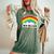 New Orleans Pride Lgbtq Rainbow Skyline Women's Oversized Comfort T-Shirt Moss