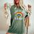 Party In The Us Gay Patriotic Usa Rainbow Flag Women's Oversized Comfort T-Shirt Moss