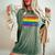 Pride Rainbow Flag Lgbt Gay Lesbian Vintage Women's Oversized Comfort T-Shirt Moss