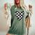 Race Car Checker Flag Racing Heart Auto Racer Women's Oversized Comfort T-Shirt Moss