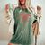 Retro Boho Valentine Heartbreak University Cupid's Arrow Women's Oversized Comfort T-Shirt Moss