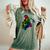 Skeleton On Skateboard Rainbow Skater Graffiti Skateboarding Women's Oversized Comfort T-Shirt Moss