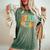 Stay Groovy Hippie Peace Sign Retro 60S 70S Women Women's Oversized Comfort T-Shirt Moss