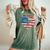 Va Nurse Nursing Staff Usa Flag Vet Nursing Women's Oversized Comfort T-Shirt Moss