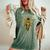 Vintage Queen Bee Earth Day Nature Love Save The Bees Women's Oversized Comfort T-Shirt Moss