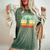 Vintage Workout Fitness Gym Motivational Retro Weightlifting Women's Oversized Comfort T-Shirt Moss