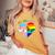 Ally Rainbow Flag Heart Lgbt Gay Lesbian Support Pride Month Women's Oversized Comfort T-Shirt Mustard