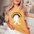 Bigfoot Graffiti Rainbow Sasquatch Tagger Women's Oversized Comfort T-Shirt Mustard