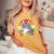 Siberian Cat Rainbow Gay Pride Lgbtq Women's Oversized Comfort T-Shirt Mustard