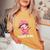 Gender Reveal Party Team Girl Dabbing Cute Baby Pink Teams Women's Oversized Comfort T-Shirt Mustard