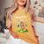 Happy Easter Day Bunny Cat Eggs Basket Cat Lover Women's Oversized Comfort T-Shirt Mustard