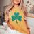 Shamrock St Patrick's Day Girls Irish Ireland Women's Oversized Comfort T-Shirt Mustard