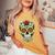 Skull Mexican Cinco De Mayo Costume For Women Women's Oversized Comfort T-Shirt Mustard