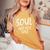 Soul Not For Sale Saying Sarcastic Novelty Women's Oversized Comfort T-Shirt Mustard