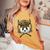 Viking Panda With Viking Helmet Mjolnir Axes Women's Oversized Comfort T-Shirt Mustard