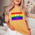 Washington Dc Gay Pride Rainbow Flag Lgbt Women's Oversized Comfort T-Shirt Mustard