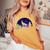 Wolf Howling Moon Love Wolves Cosmic Space Galaxy Girl Women's Oversized Comfort T-Shirt Mustard