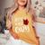 Women's Christmas Let's Get Cozy Christmas Women's Oversized Comfort T-Shirt Mustard