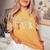 Yaya Wildflower Floral Yaya Women's Oversized Comfort T-Shirt Mustard