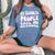 My Favorite People Call Me Grandma Mother's Day Women's Oversized Comfort T-Shirt Blue Jean