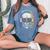 Edm Rainbow Skull Dj Rave Edm Party Women's Oversized Comfort T-Shirt Blue Jean