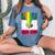 Lgbt Mexico Flag Zip Rainbow Mexican Gay Pride Women's Oversized Comfort T-Shirt Blue Jean