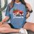 Horse Riding Red Truck Merry Christmas Farmer X-Mas Ugly Women's Oversized Comfort T-Shirt Blue Jean