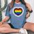 Love Is Love Gay Pride Progress Pride Rainbow Heart Lgbtq Women's Oversized Comfort T-Shirt Blue Jean